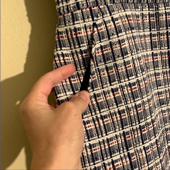 J.CREW TWEED FRINGE SHEATH DRESS RED WHITE BLUE - Picture 9 of 9